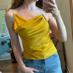 Gold backless top from 12th Tribe